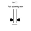 L0172-02A-605, Schlage Full Dummy, Mortise Lock, 02 Lever, A Rose, Bright Brass Finish