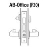 45H7AB3H606 Best 40H Series Office with Deadbolt Heavy Duty Mortise Lever Lock with Solid Tube Return Style in Satin Brass