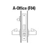 45H7A14R618 Best 40H Series Office without Deadbolt Heavy Duty Mortise Lever Lock with Curved with Return Style in Bright Nickel