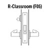 45H7R14R606 Best 40H Series Classroom Heavy Duty Mortise Lever Lock with Curved with Return Style in Satin Brass