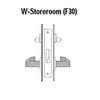 45H7W14R605 Best 40H Series Storeroom without Deadbolt Heavy Duty Mortise Lever Lock with Curved with Return Style in Bright Brass