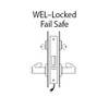 45HW7WEL3R625RQE Best 40HW series Double Key Latch Fail Safe Electromechanical Mortise Lock with Solid Tube w/ Return in Bright Chrome