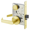 AUR8808FL-605 Yale 8800FL Series Single Cylinder Mortise Classroom Locks with Augusta Lever in Bright Brass
