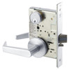 AUR8824FL-625 Yale 8800FL Series Single Cylinder Mortise Hold Back Locks with Augusta Lever in Bright Chrome