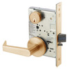 AUR8833FL-612 Yale 8800FL Series Single Cylinder Mortise Exit Locks with Augusta Lever in Satin Bronze