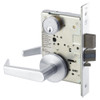 AUR8822FL-625 Yale 8800FL Series Single Cylinder with Deadbolt Mortise Bathroom Lock with Indicator with Augusta Lever in Bright Chrome