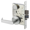 AUR8823FL-618 Yale 8800FL Series Single Cylinder with Deadbolt Mortise Storeroom Lock with Indicator with Augusta Lever in Bright Nickel