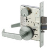 AUR8860FL-619 Yale 8800FL Series Single Cylinder with Deadbolt Mortise Entrance or Storeroom Lock with Indicator with Augusta Lever in Satin Nickel