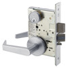 AUR8867FL-626 Yale 8800FL Series Single Cylinder with Deadbolt Mortise Dormitory or Exit Lock with Indicator with Augusta Lever in Satin Chrome