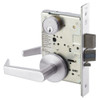 AUR8860-2FL-629 Yale 8800FL Series Double Cylinder with Deadbolt Mortise Entrance or Storeroom Lock with Indicator with Augusta Lever in Bright Stainless Steel