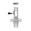 PBR8807FL-605 Yale 8800FL Series Single Cylinder Mortise Entrance Locks with Pacific Beach Lever in Bright Brass