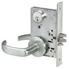 PBR8807FL-618 Yale 8800FL Series Single Cylinder Mortise Entrance Locks with Pacific Beach Lever in Bright Nickel
