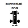 L9082P-05B-625 Schlage L Series Institution Commercial Mortise Lock with 05 Cast Lever Design in Bright Chrome