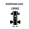 L9082P-07A-605 Schlage L Series Institution Commercial Mortise Lock with 07 Cast Lever Design in Bright Brass