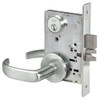PBR8860-2FL-618 Yale 8800FL Series Double Cylinder with Deadbolt Mortise Entrance or Storeroom Lock with Indicator with Pacific Beach Lever in Bright Nickel