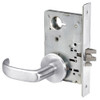 PBR8828FL-625 Yale 8800FL Series Non-Keyed Mortise Exit Locks with Pacific Beach Lever in Bright Chrome