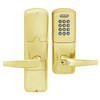 AD200-CY-60-KP-ATH-RD-605 Schlage Apartment Cylindrical Keypad Lock with Athens Lever in Bright Brass