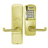AD200-CY-60-MSK-TLR-RD-606 Schlage Apartment Magnetic Stripe Keypad Lock with Tubular Lever in Satin Brass
