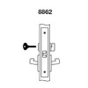 MOR8862FL-629 Yale 8800FL Series Non-Keyed Mortise Bathroom Locks with Monroe Lever in Bright Stainless Steel