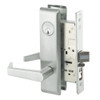 AUCN8807FL-618 Yale 8800FL Series Single Cylinder Mortise Entrance Locks with Augusta Lever in Bright Nickel