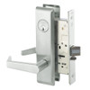 AUCN8808FL-618 Yale 8800FL Series Single Cylinder Mortise Classroom Locks with Augusta Lever in Bright Nickel