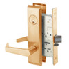 AUCN8824FL-612 Yale 8800FL Series Single Cylinder Mortise Hold Back Locks with Augusta Lever in Satin Bronze