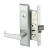 AUCN8829FL-618 Yale 8800FL Series Single Cylinder Mortise Closet Locks with Augusta Lever in Bright Nickel