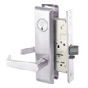 AUCN8864FL-629 Yale 8800FL Series Single Cylinder Mortise Bathroom Lock with Indicator with Augusta Lever in Bright Stainless Steel