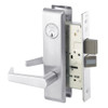 AUCN8860FL-625 Yale 8800FL Series Single Cylinder with Deadbolt Mortise Entrance or Storeroom Lock with Indicator with Augusta Lever in Bright Chrome