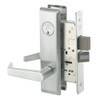 AUCN8860-2FL-618 Yale 8800FL Series Double Cylinder with Deadbolt Mortise Entrance or Storeroom Lock with Indicator with Augusta Lever in Bright Nickel