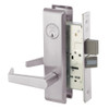 AUCN8860-2FL-630 Yale 8800FL Series Double Cylinder with Deadbolt Mortise Entrance or Storeroom Lock with Indicator with Augusta Lever in Satin Stainless Steel