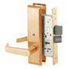 AUCN8802FL-612 Yale 8800FL Series Non-Keyed Mortise Privacy Locks with Augusta Lever in Satin Bronze