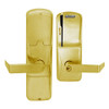 AD200-CY-70-MS-RHO-PD-605 Schlage Classroom/Storeroom Magnetic Stripe(Swipe) Lock with Rhodes Lever in Bright Brass