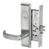 PBCN8829FL-619 Yale 8800FL Series Single Cylinder Mortise Closet Locks with Pacific Beach Lever in Satin Nickel