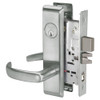 PBCN8867FL-619 Yale 8800FL Series Single Cylinder with Deadbolt Mortise Dormitory or Exit Lock with Indicator with Pacific Beach Lever in Satin Nickel