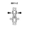 PBCN8811-2FL-618 Yale 8800FL Series Double Cylinder Mortise Classroom Deadbolt Locks with Pacific Beach Lever in Bright Nickel