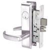 PBCN8860-2FL-629 Yale 8800FL Series Double Cylinder with Deadbolt Mortise Entrance or Storeroom Lock with Indicator with Pacific Beach Lever in Bright Stainless Steel