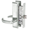 PBCN8801FL-618 Yale 8800FL Series Non-Keyed Mortise Passage Locks with Pacific Beach Lever in Bright Nickel