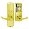 AD200-CY-70-MSK-SPA-PD-605 Schlage Classroom/Storeroom Magnetic Stripe Keypad Lock with Sparta Lever in Bright Brass