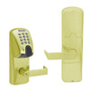 AD200-CY-70-MGK-RHO-PD-605 Schlage Classroom/Storeroom Magnetic Stripe(Insert) Keypad Lock with Rhodes Lever in Bright Brass
