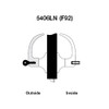 AU5406LN-605 Yale 5400LN Series Single Cylinder Service Station Cylindrical Lock with Augusta Lever in Bright Brass