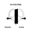 AU5417LN-606 Yale 5400LN Series Double Cylinder Apartment or Exit Cylindrical Lock with Augusta Lever in Satin Brass
