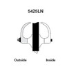 AU5425LN-619 Yale 5400LN Series Non-Keyed Privacy Cylindrical Locks with Augusta Lever in Satin Nickel