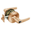 B-MO5422LN-612 Yale 5400LN Series Single Cylinder Corridor Cylindrical Locks with Monroe Lever Prepped for SFIC in Satin Bronze