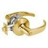 PB5406LN-605 Yale 5400LN Series Single Cylinder Service Station Cylindrical Lock with Pacific Beach Lever in Bright Brass