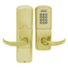 AD200-CY-50-KP-SPA-GD-29R-606 Schlage Office Cylindrical Keypad Lock with Sparta Lever in Satin Brass