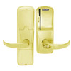 AD200-MS-40-MS-SPA-RD-605 Schlage Privacy Mortise Magnetic Stripe(Swipe) Lock with Sparta Lever in Bright Brass