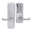 AD200-MS-40-MSK-TLR-RD-626 Schlage Privacy Mortise Magnetic Stripe Keypad Lock with Tubular Lever in Satin Chrome