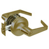 AU5304LN-609 Yale 5300LN Series Single Cylinder Entry Cylindrical Lock with Augusta Lever in Antique Brass