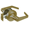 AU5322LN-609 Yale 5300LN Series Single Cylinder Corridor Cylindrical Lock with Augusta Lever in Antique Brass